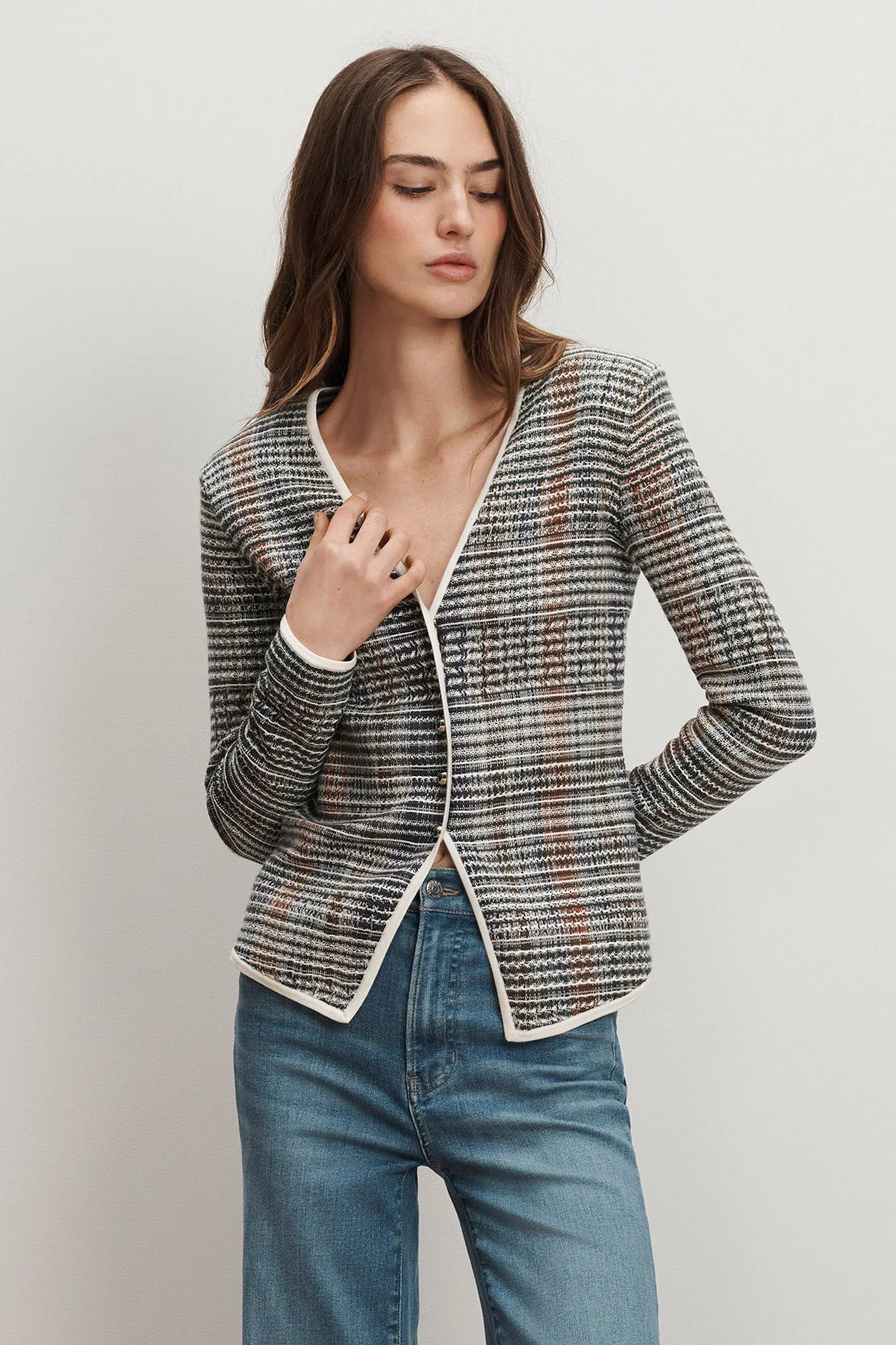 NADIALINE KNIT JACKET - Jackets - Sassanova