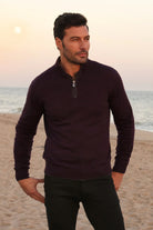 CLASSIC ZIP MOCK WNB- Sweaters - novaman