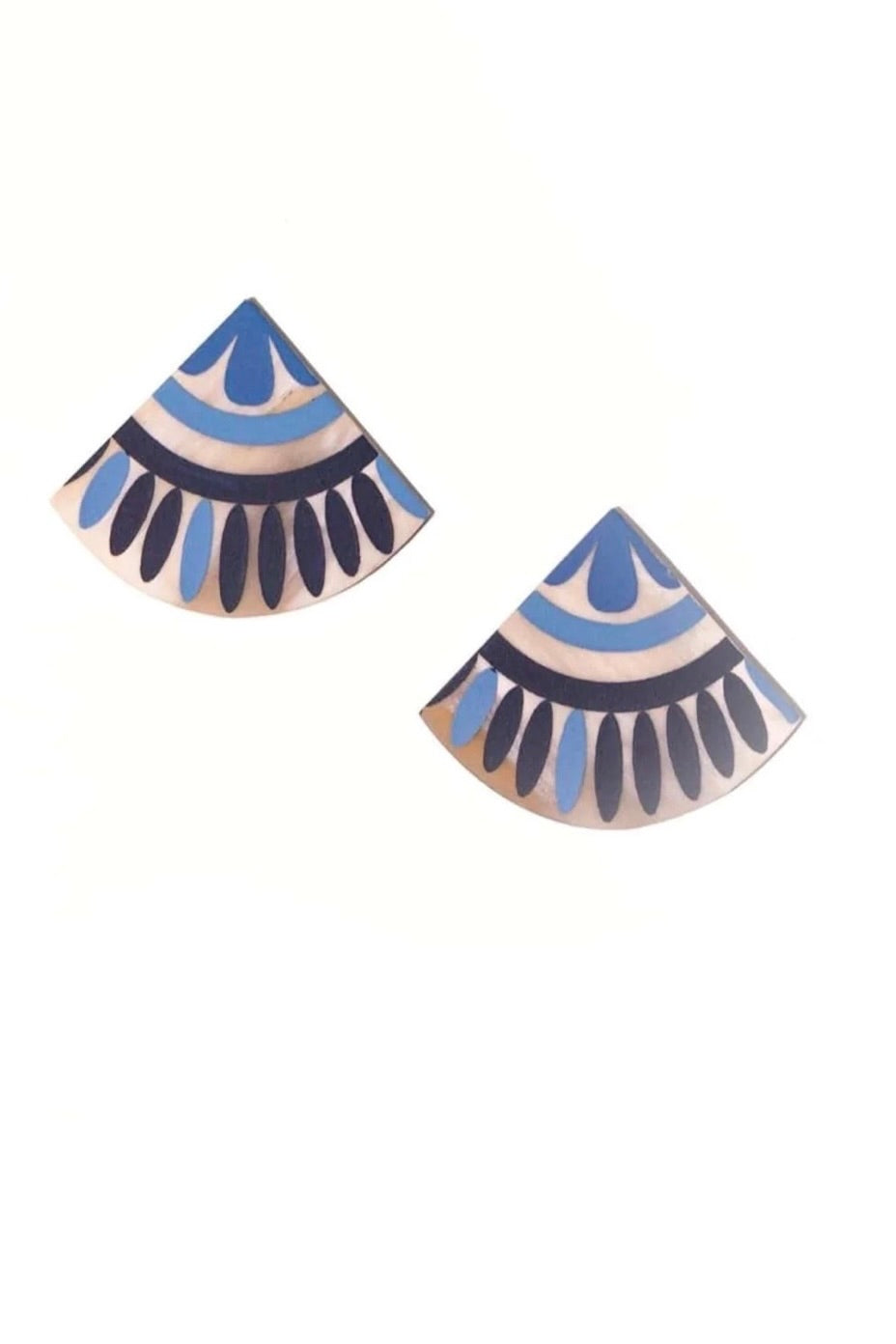 SEA BLUE TILE EARRINGS