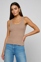 ADIRA SCOOP NECK TANK - Tank Tops - Sassanova
