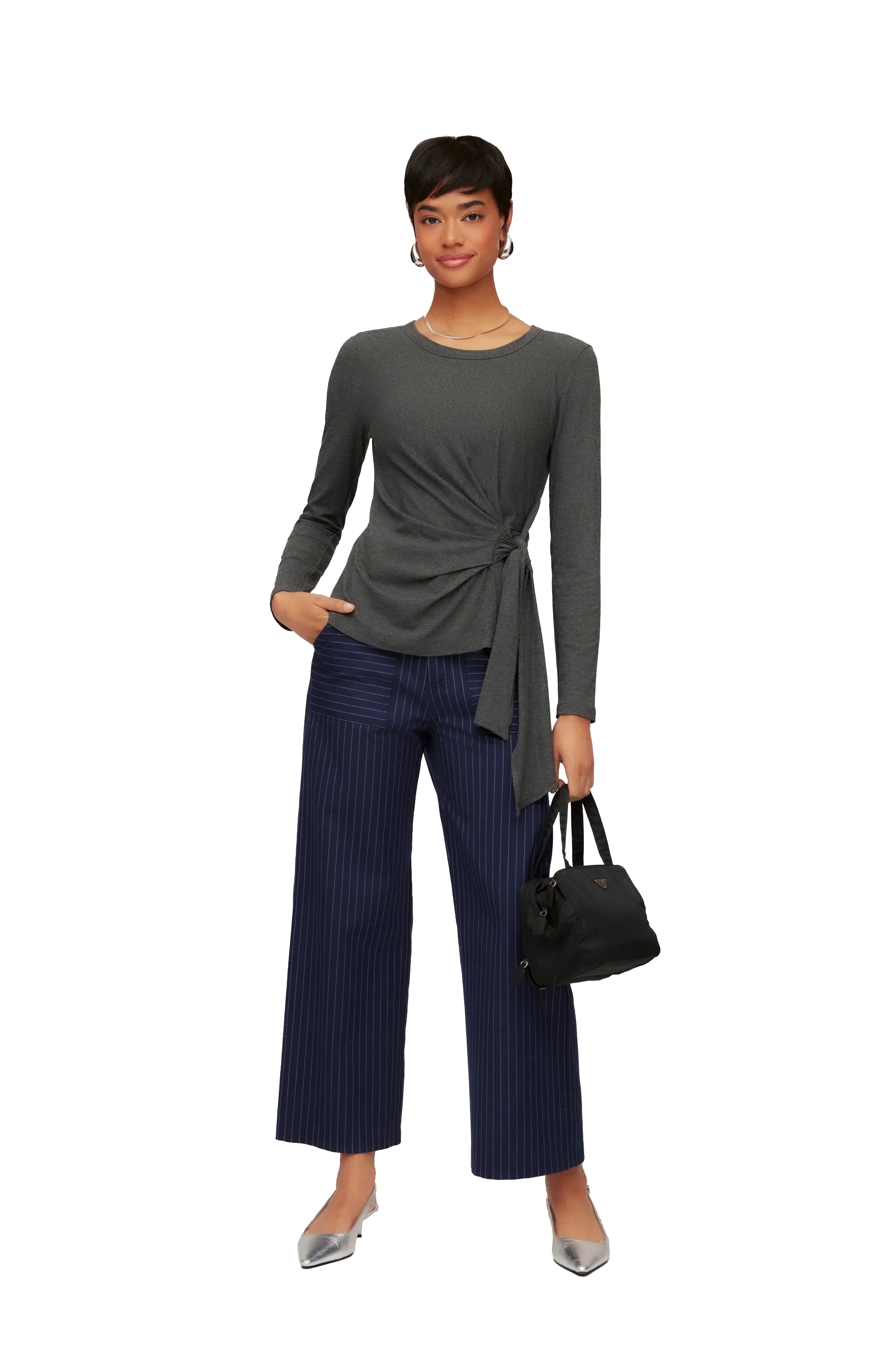 RYLEE CROPPED PANT in Stripe - Pants - Sassanova