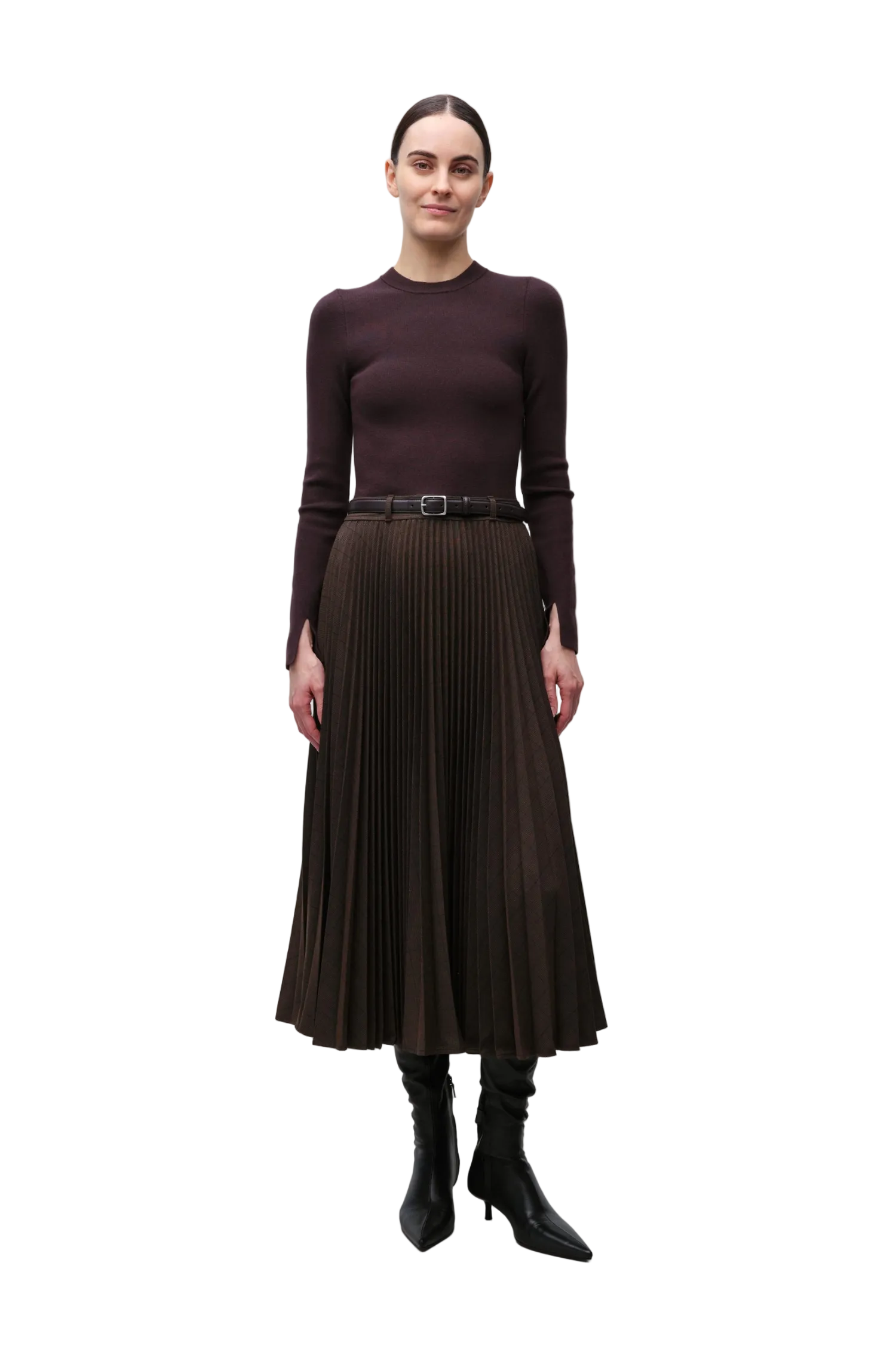 TRISTA LONG SLEEVE MIDI DRESS Sassanova