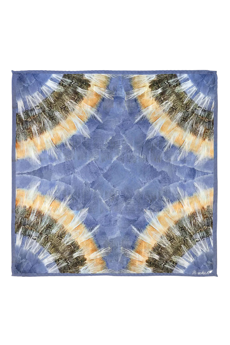 ROOST SILK POCKET SQUARE BLUE