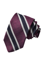 MELANGE STRIPED TIE RUBY - Ties - Novaman