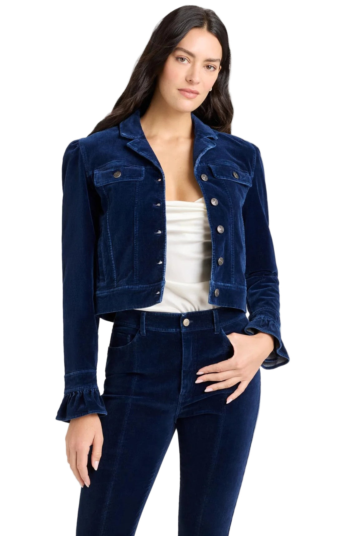 VELVET DENIM DERYN JACKET - Jackets - Sassanova