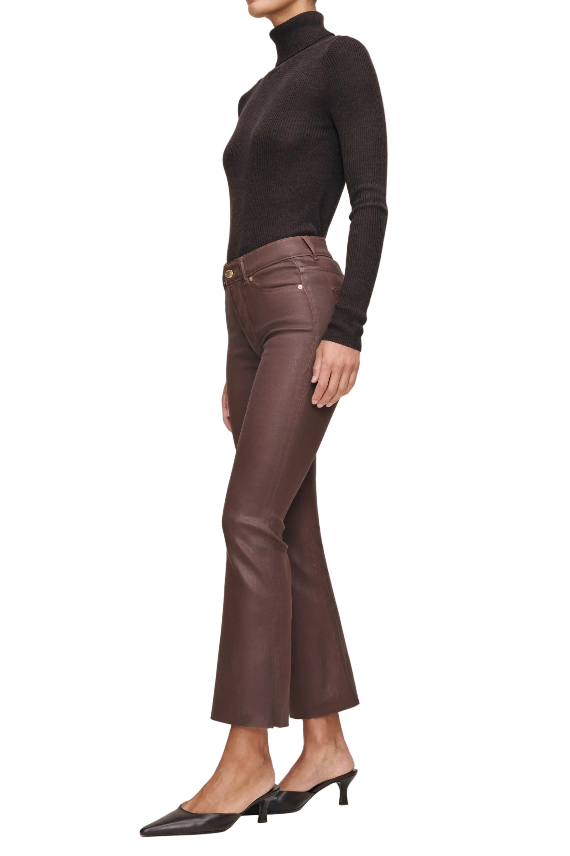 BRIDGET BOOT HIGH RISE CROP COATED - Jeans - Sassanova