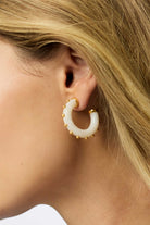 COLETTE HOOP MEDIUM- ALABASTER - Earrings - Sassanova