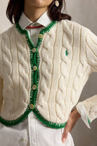 COTTON CREW NECK CARDIGAN - Sweaters - Sassanova