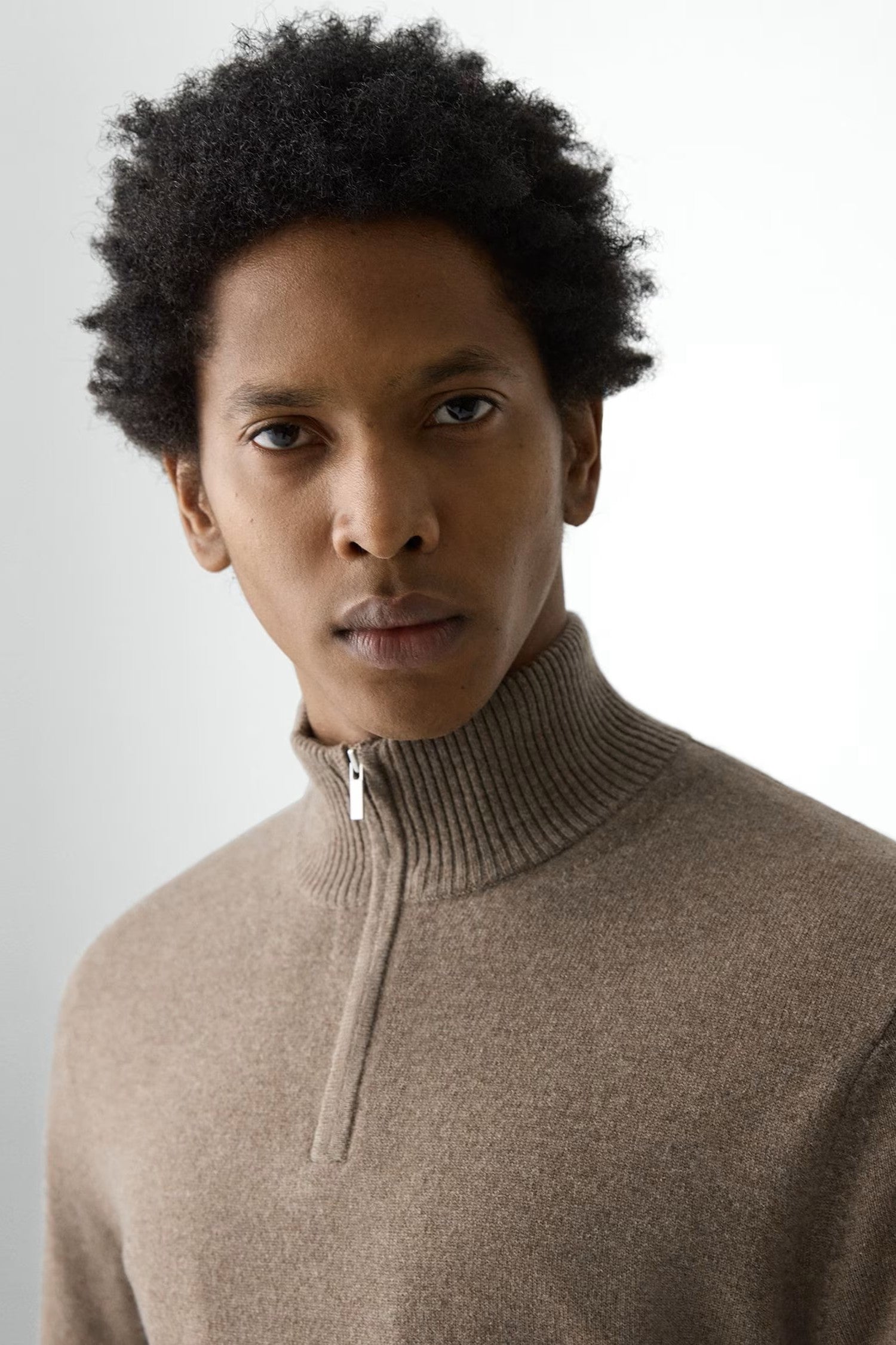 HILLES 1/4 ZIP CASHMERE SWEATER-novaman
