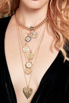 FREE PETITE EMBELLISHED COIN NECKLACE- CLASSIC ROLO - Necklaces - Sassanova