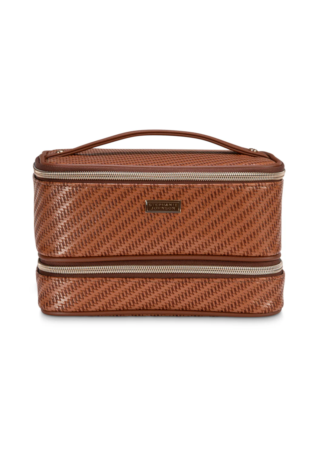 ROSEWOOD COGNAC JENNY TRAIN CASE - sassanova