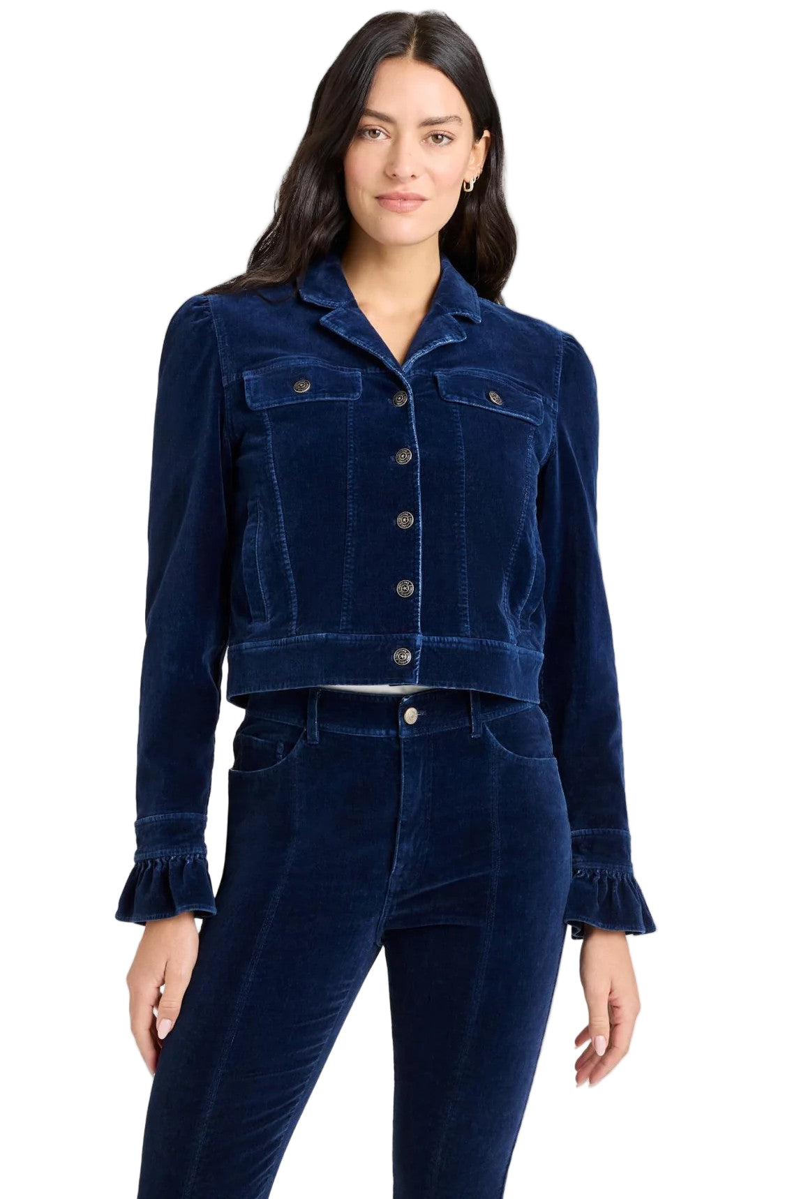 VELVET DENIM DERYN JACKET - Jackets - Sassanova