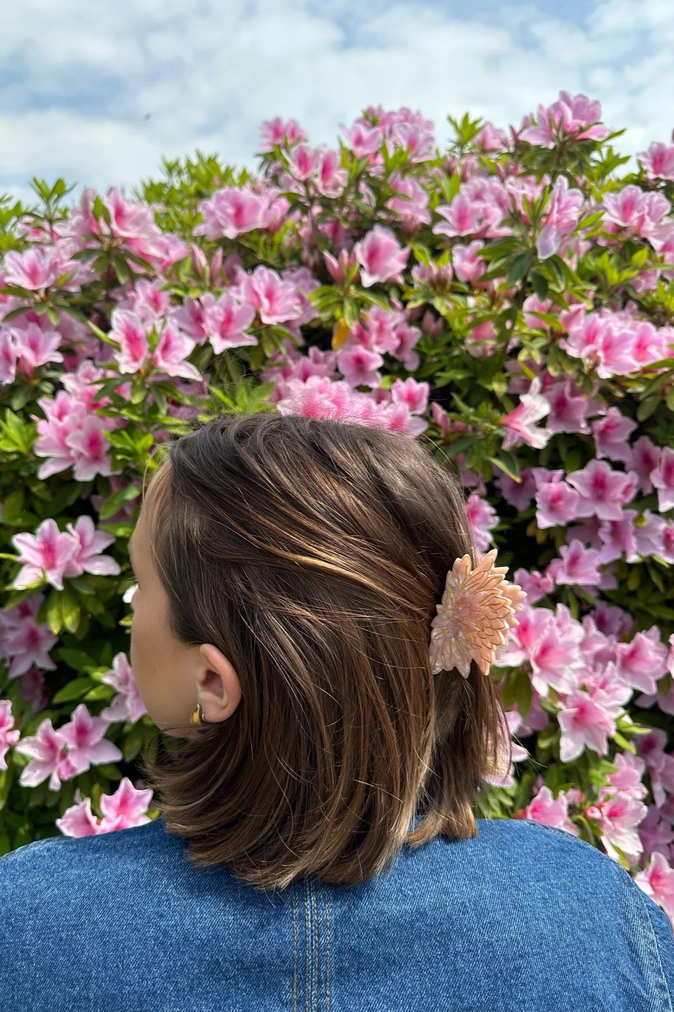 HAND PAINTED PINK WATERLILY HAIR CLIP - sassanova