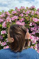 HAND PAINTED PINK WATERLILY HAIR CLIP - sassanova