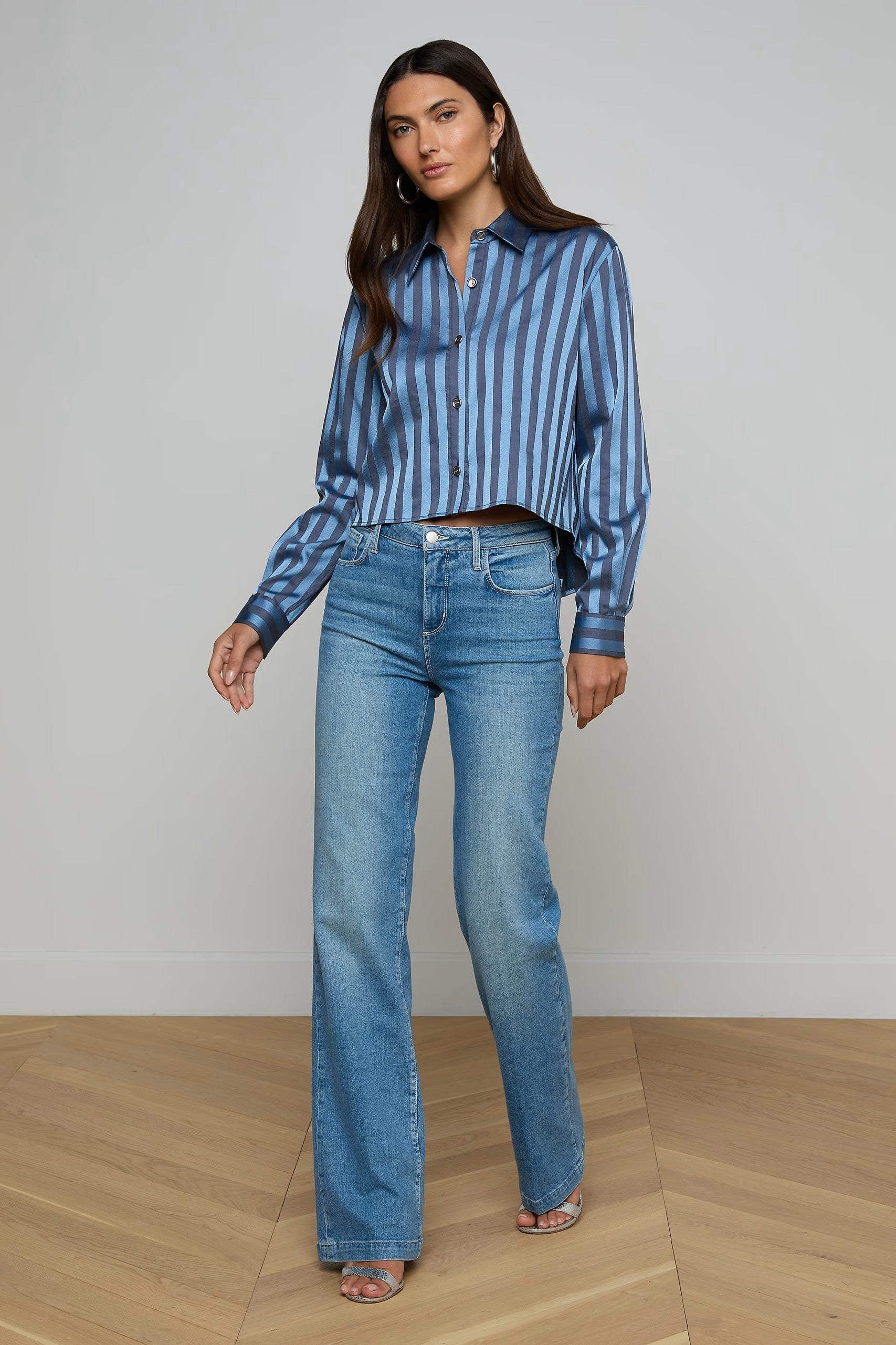 COSETTE CROP HIGH LOW SHIRT - Blouses - Sassanova