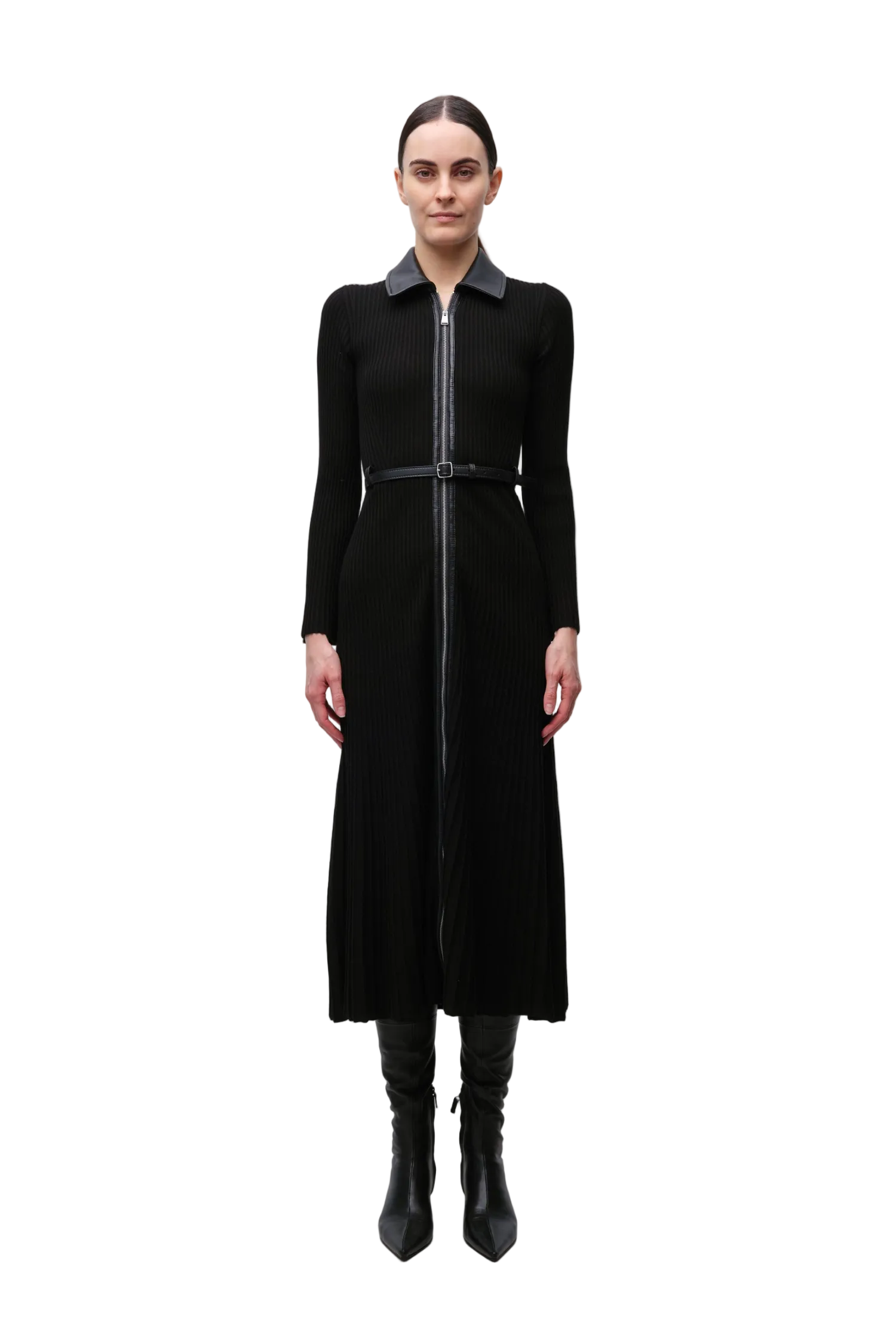 ISMELLE COLLARED MIDI DRESS Sassanova