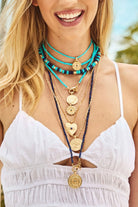 PROTECT EMBELLISHED BL/WHT TOPAZ WATCHFUL EYE NECKLACE- SATELLITE CHAIN
sassanova