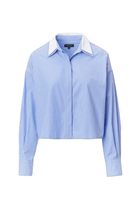 MARIN STRIPED LAYERED SHIRT - Blouses - Sassanova