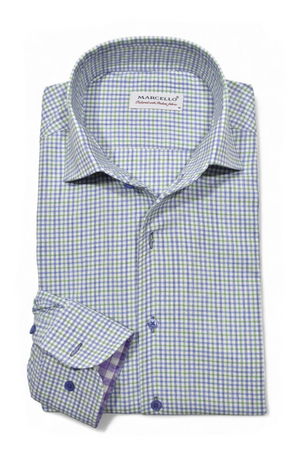 FINE PLAID DRESS SHIRT