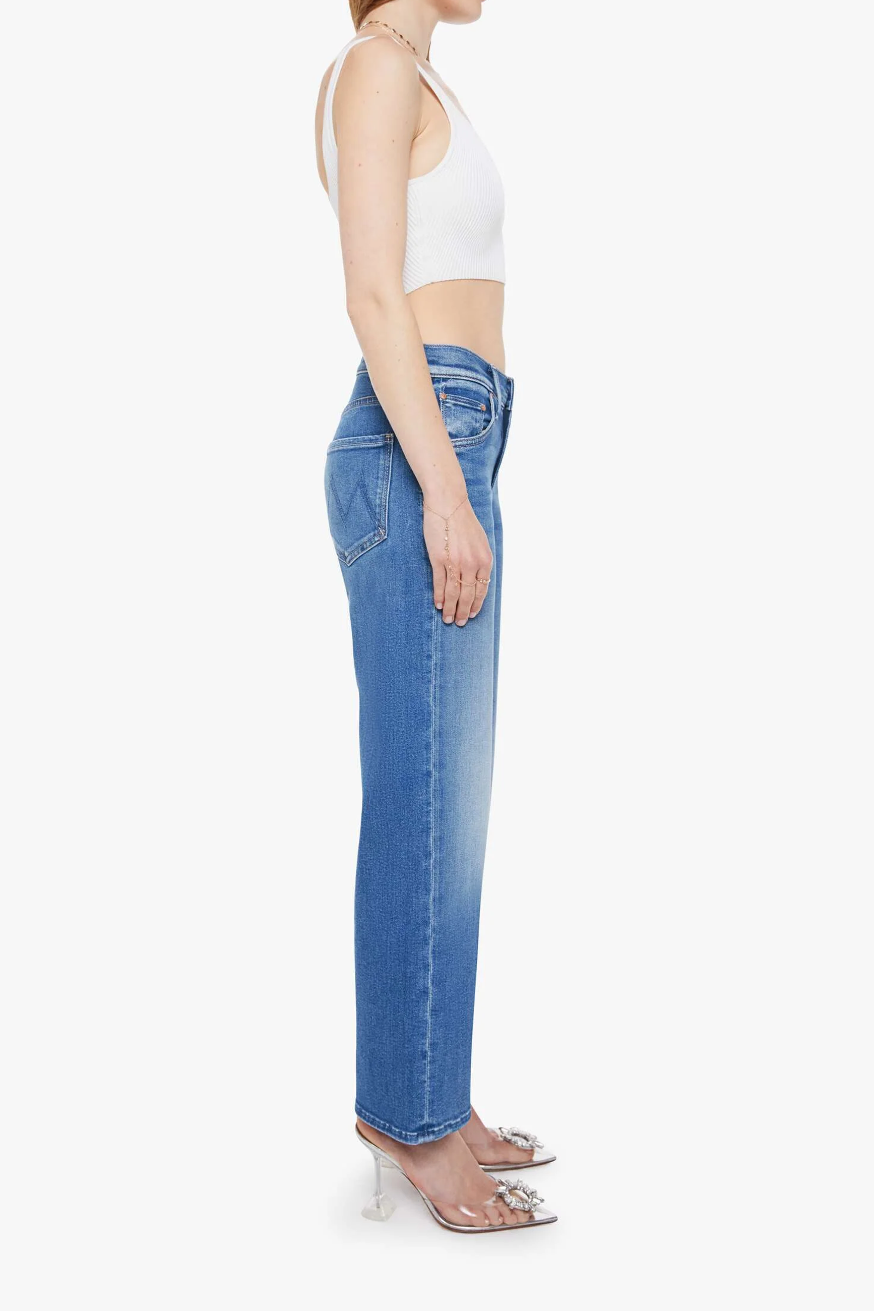 THE MID RISE RAMBLER ZIP ANKLE FRAY - Jeans - Sassanova
