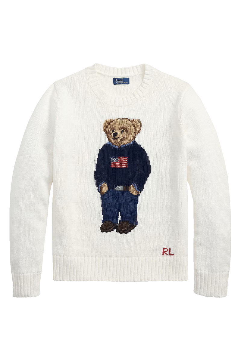 COTTON/LINEN BEAR USA PULLOVER