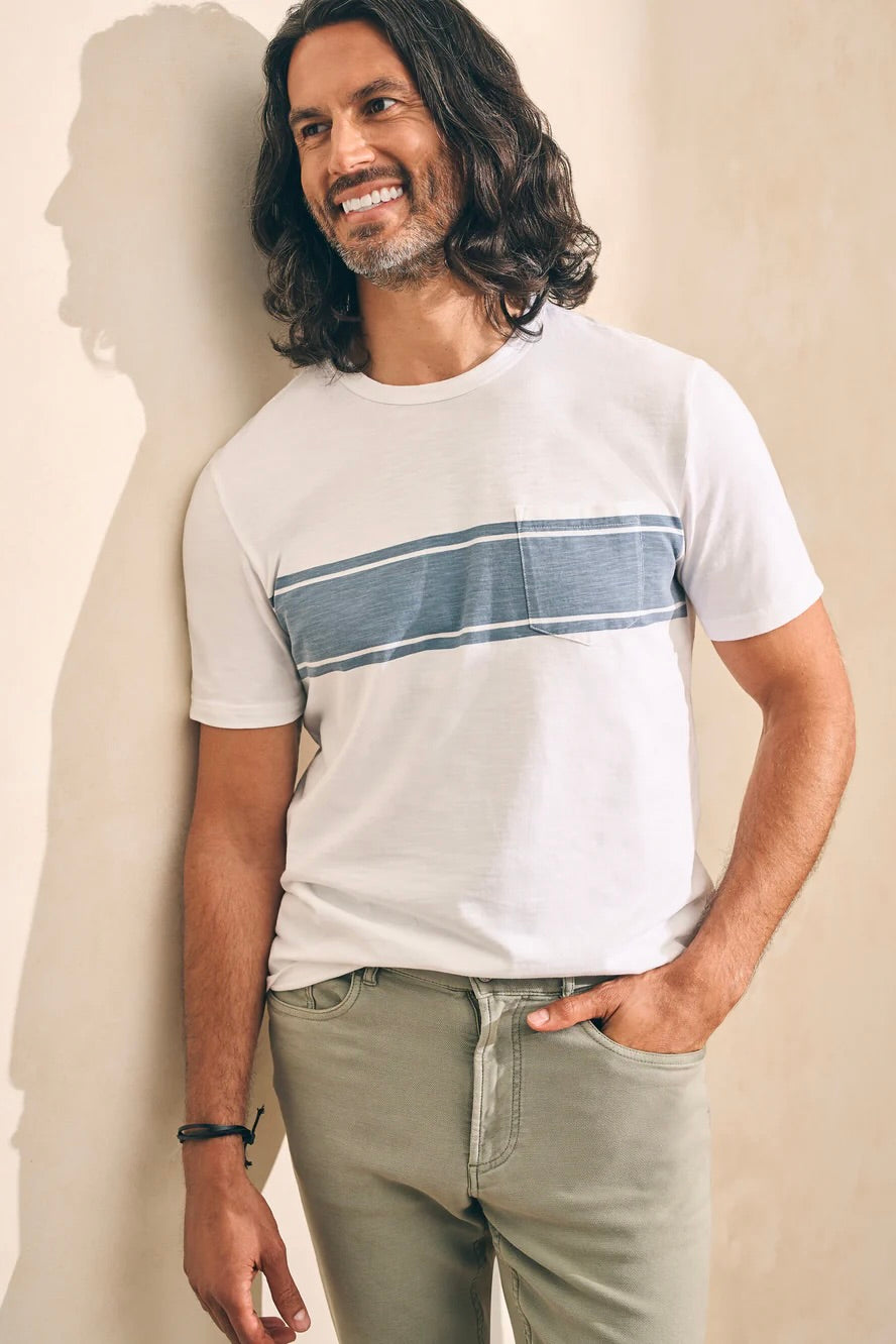 SURF STRIPE SUNWASHED TEE