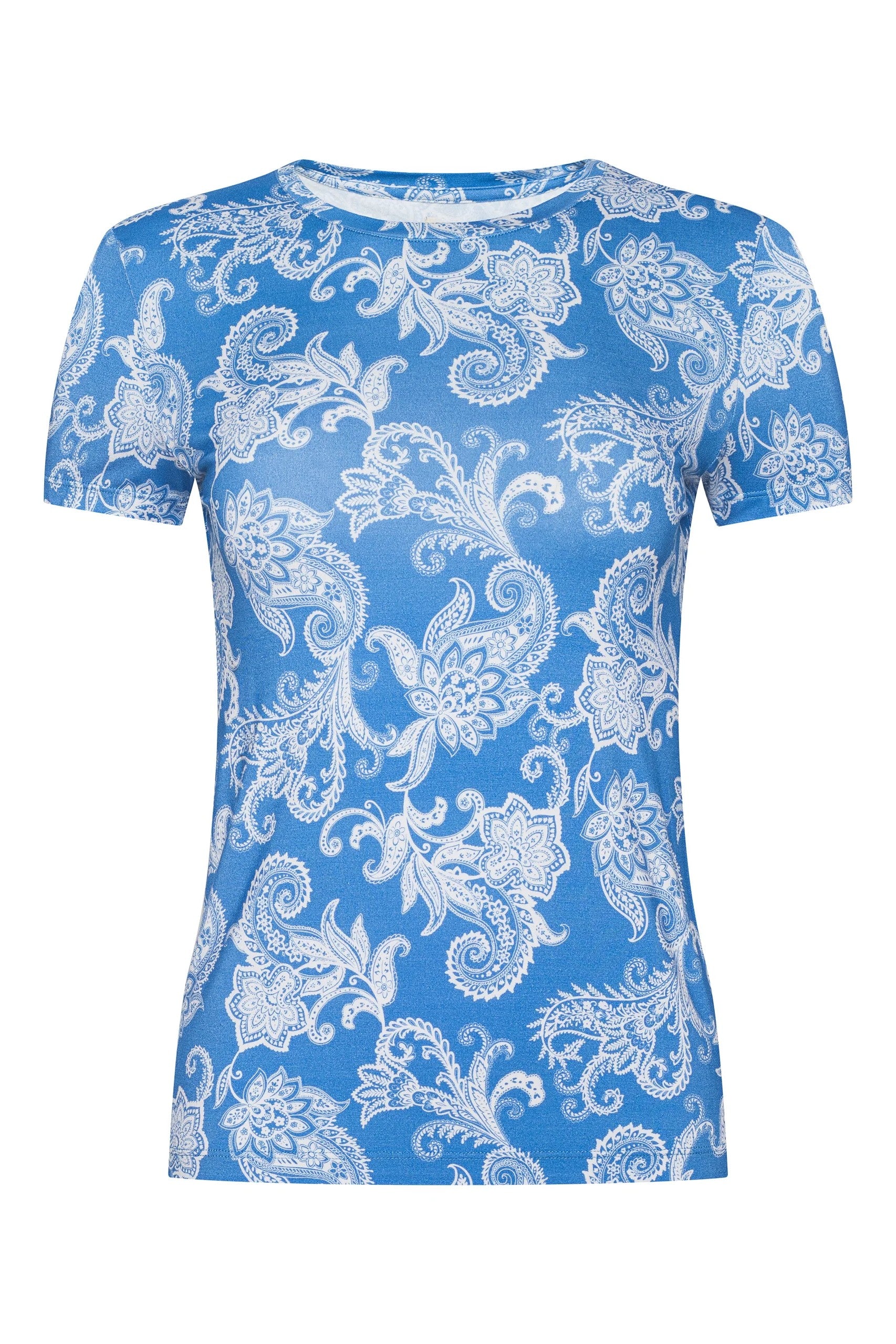 RESSI SS TWO TONE PAISLEY TEE - T-shirts - Sassanova