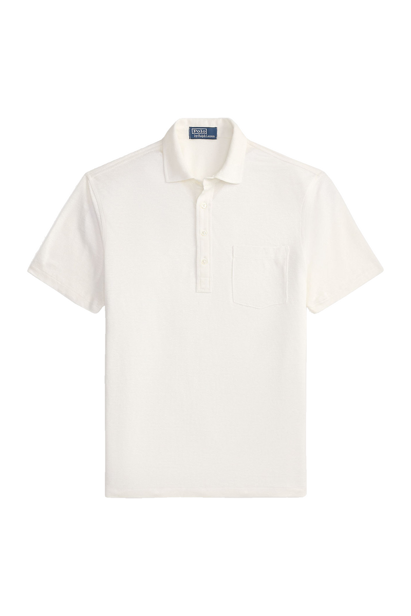 SHORT SLEEVE LINEN PIQUE POLO