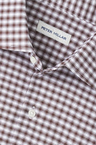 FAIRBANKS TWILL SPORT SHIRT with plaid brown and white all-over print

NOVAMAN