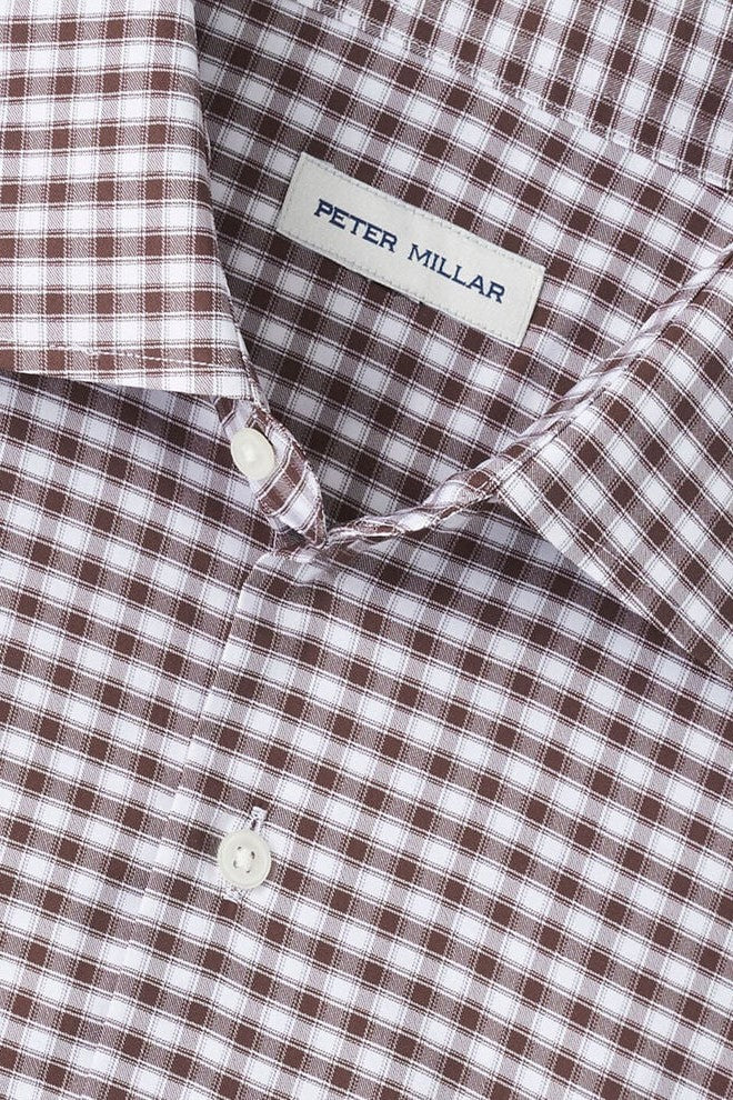 FAIRBANKS TWILL SPORT SHIRT with plaid brown and white all-over print

NOVAMAN