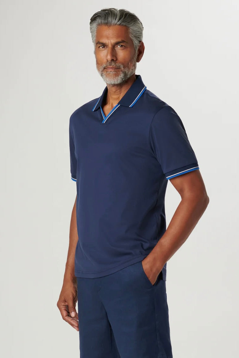 SHORT SLEEVE JOHNNY COLLAR POLO - Polos - Novaman