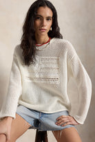 TONAL FLAG LONG SLEEVE PULLOVER - Sweaters - Sassanova