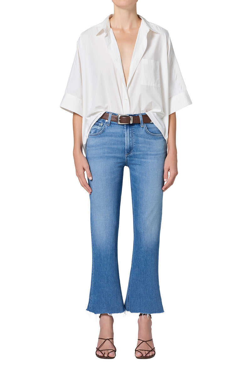 GOLDIE KICK FLARE RAW HEM JEAN