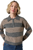 STRIPED POLO SWEATER Sassanova