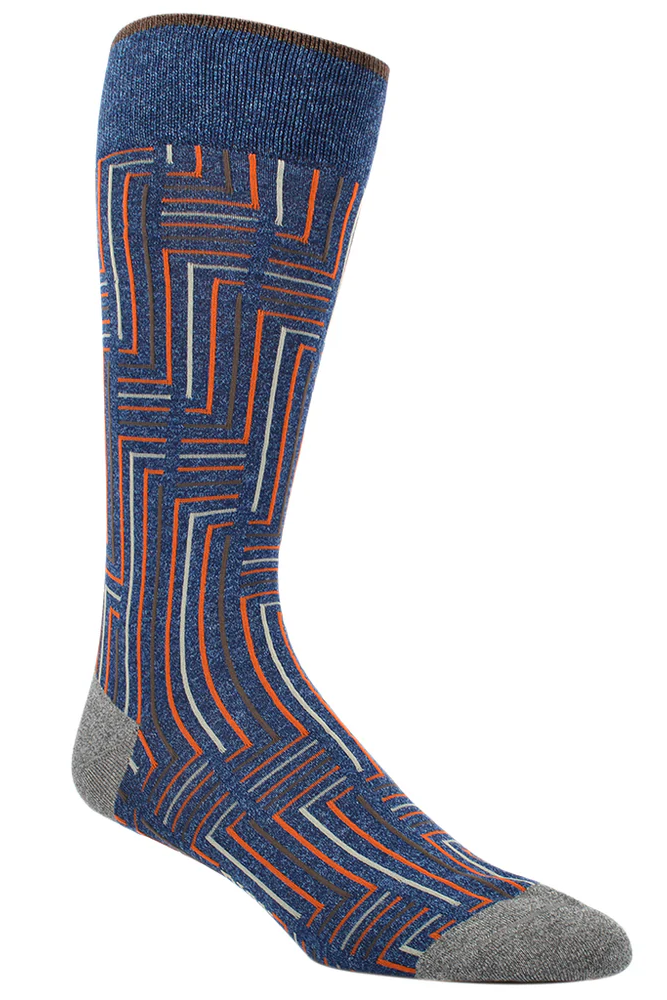 MAZE SOCKS DARK DENIM