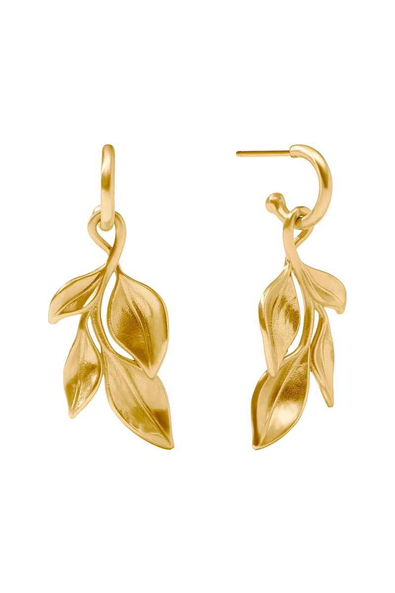 WILLOW HOOP & CHARM EARRING- GOLD