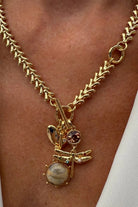 NYLAH CHARM NECKLACE- GLD MULTI - Sassanova