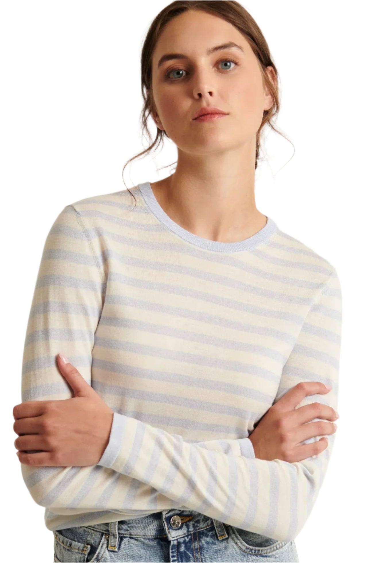 COTTON CUPRO LS CLASSIC STRIPE SWEATER
sassanova
