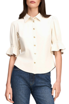 LITE VEGAN LEATHER FIONA TOP Sassanova