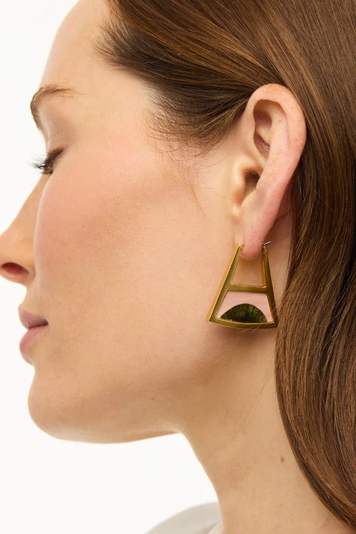 RACHEL TRIANGLE HOOP EARRING - Earrings - Sassanova