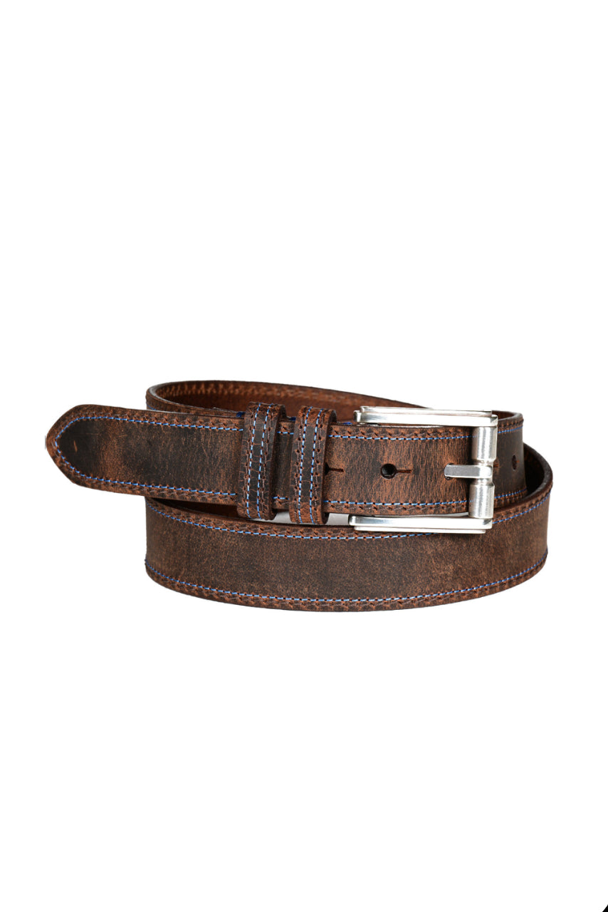 DISTRESSED BELT WITH STITCHING - Belts - Novaman