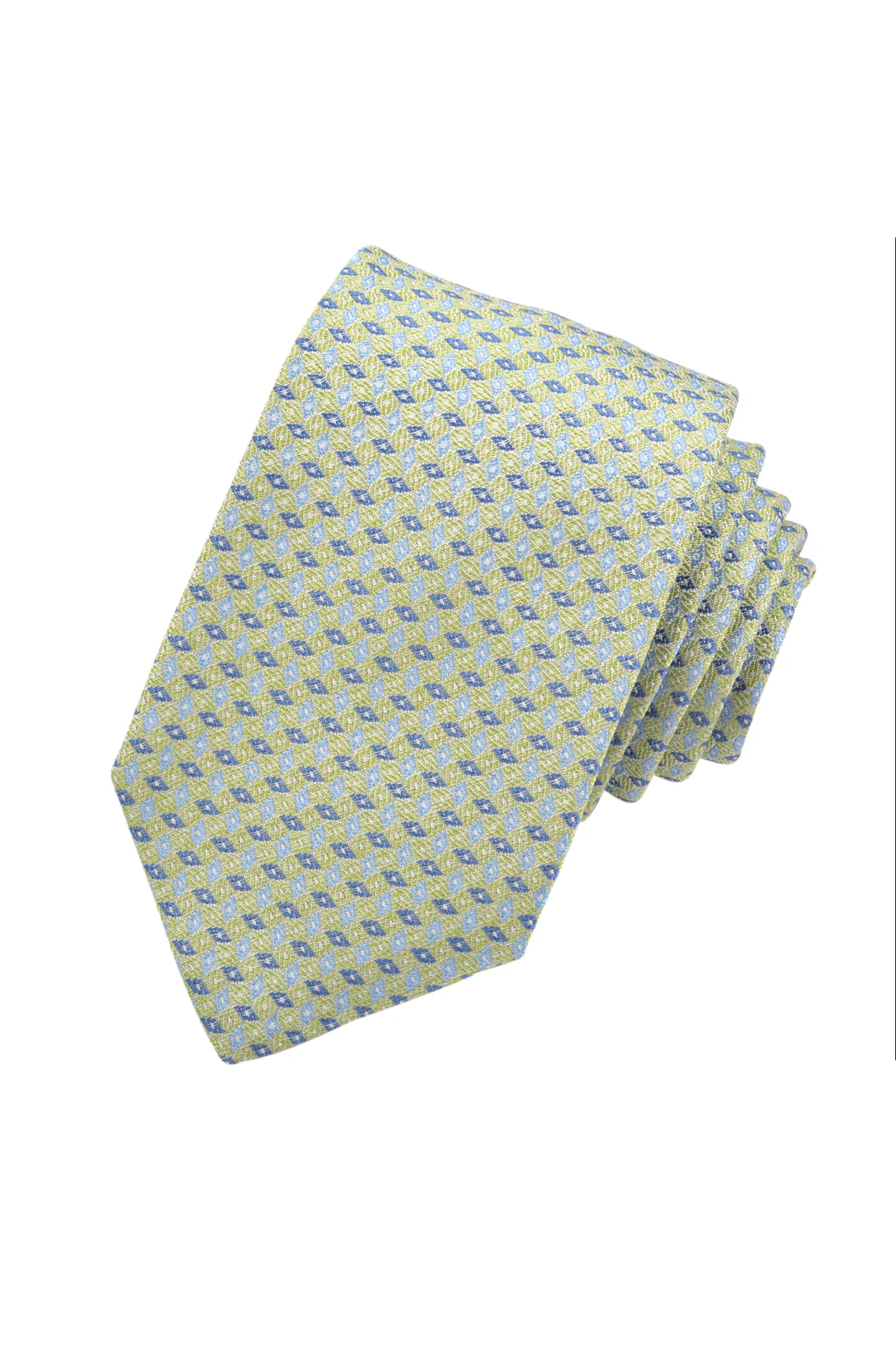 MICRO RHOMBUS SILK TIE MINT - Ties - Novaman
