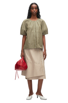 STRIPE LANTERN SLEEVE SHIRT Sassanova