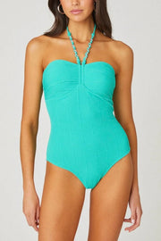 CINCHED BANDEAU ONE PIECE