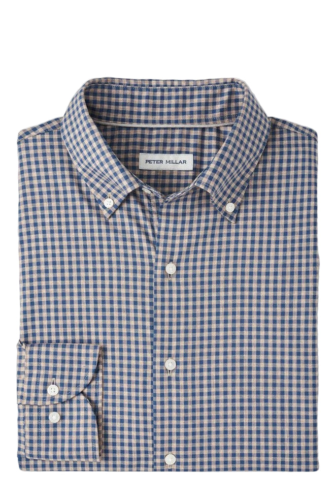 CONWAY CROWN LITE SPORT SHIRT with brown plaid print-novaman
