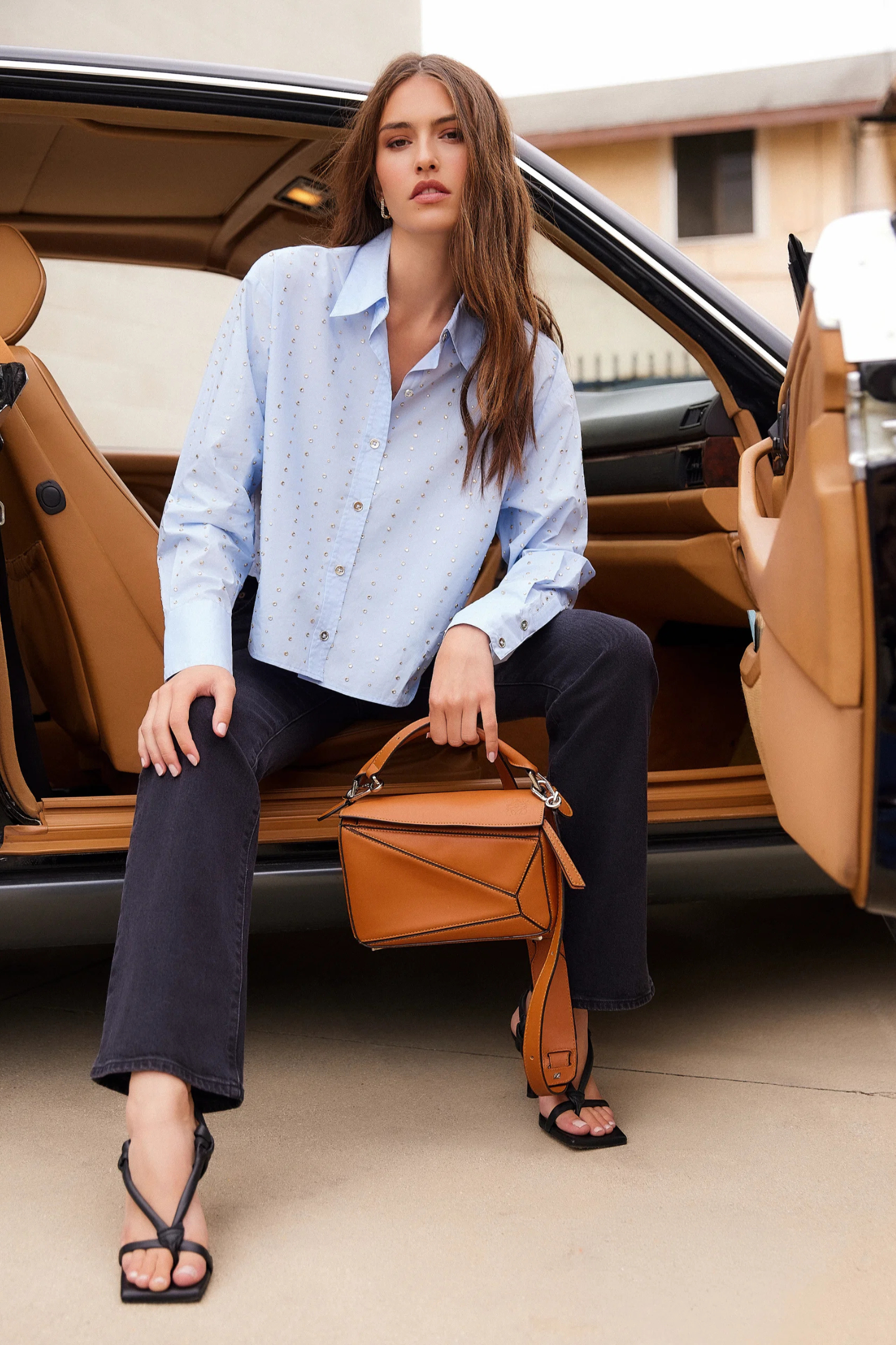 LISA EMBELLISHED BUTTON UP TOP Sassaova