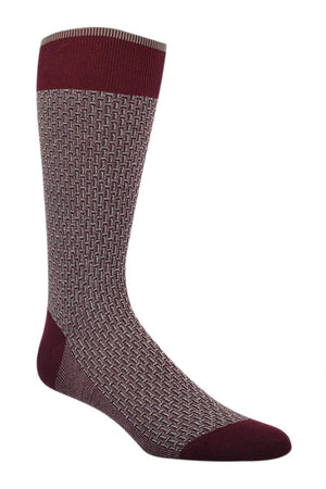 BASKETWEAVE  SOCK WINE