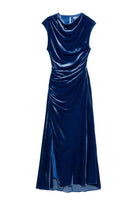 BURKE SLEEVELESS DRAPED MIDI DRESS Sassanova