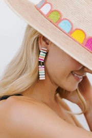 STRIPED COLORFUL ISABELLA EARRINGS