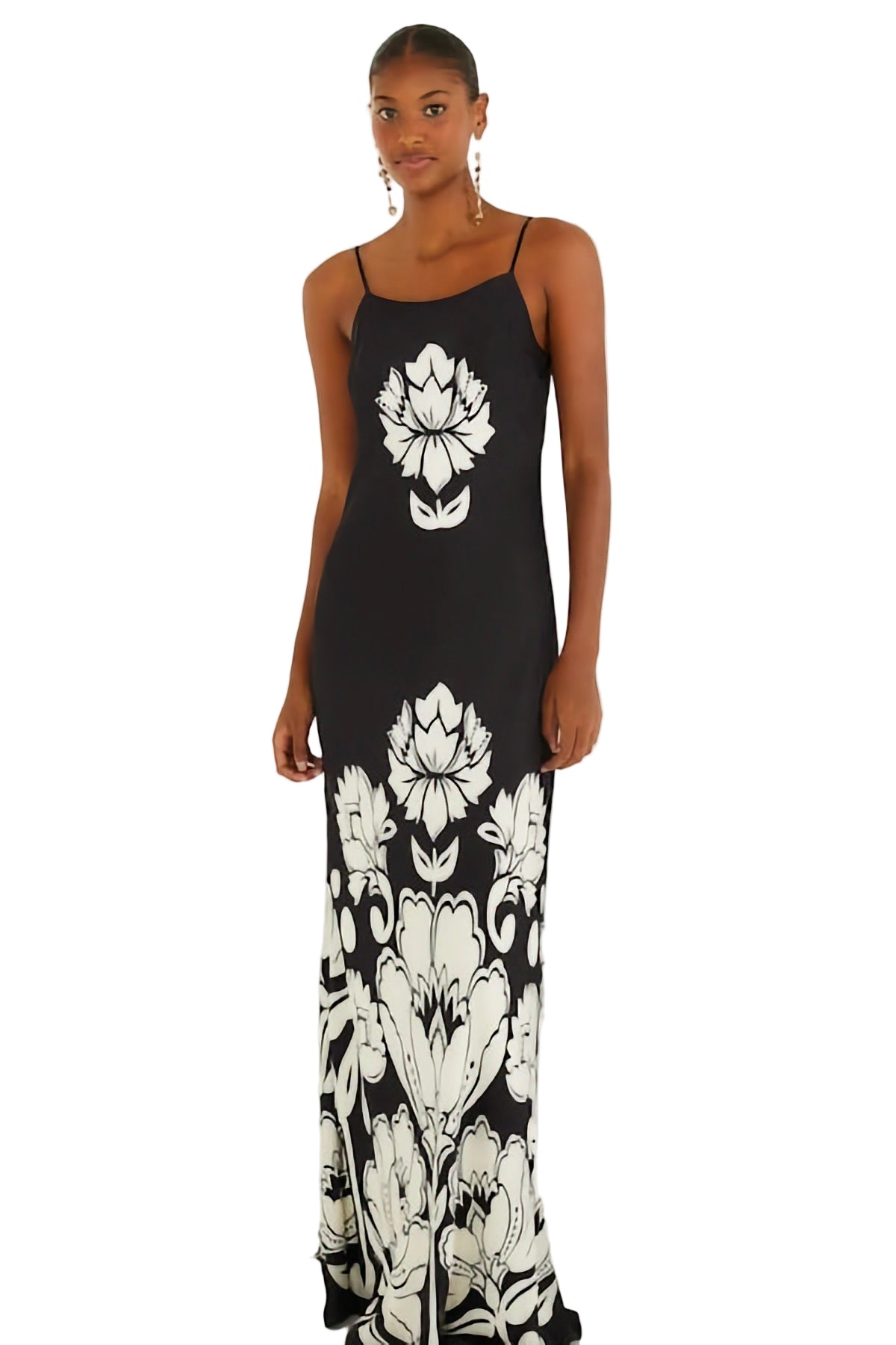 FLORAL ARABESQUE SLIP MAXI DRESS
sassanova